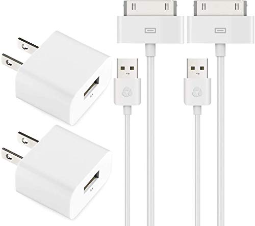 USB Wall Charger Power Adapter with Extra Long 30 Pin Charging Cable Power