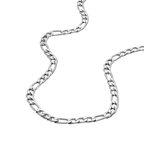 Fossil Men's All Stacked Up Stainless Steel Chain Necklace, Color: Silver (Model: JF04721040)