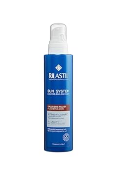 Rilastil Sun System Intensificatore e Prolungatore dell'Abbronzatura, Fluido Viso e Corpo, Texture Leggera, per Tutti i Tipi di Pelle, Confezione da 200ml