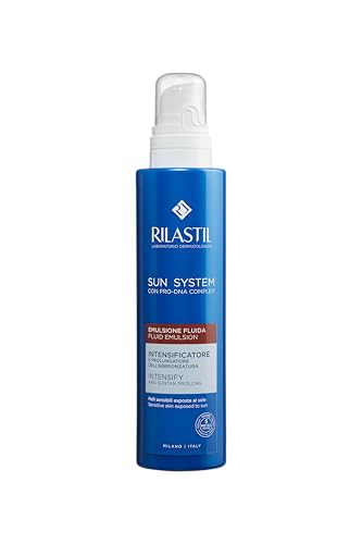 Rilastil Sun System Bräunungsintensivierer und -verlängerer, Gesichts- und Körperfluid, Leichte Textur, Für Alle Hauttypen Geeignet, 200 ml Packung