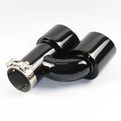 Tubo de escape de acero inoxidable con doble salida tipo H y cara brillante para coche 5