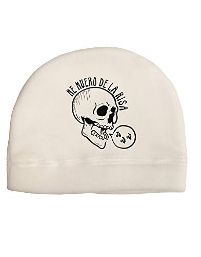 TOOLOUD Me Muero De La Risa Skull Child Fleece Beanie Cap Hat White