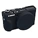 Easy Hood PowerShot G7 X III Kameratasche, Verbessert Silikon hülle für Canon Mark III Digitalkamera Taschen für Kompaktkameras kamerahülle für Canon mit Abnehmbarem Objektivdeckel,Schwarz