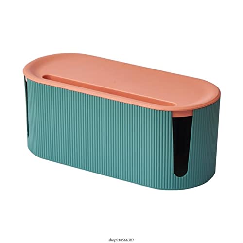 Caja organizadora de cables Caja de almacenamiento de administración de cables con cubierta huecos...