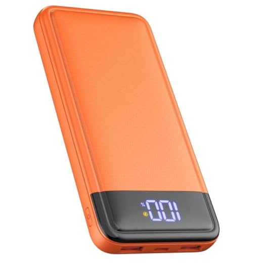 Power Bank, Slimmest 22.5W Batería Externa 13800mAh, USB C Entradas y Salidas Cargador Portatil Carga Rápida Bateria Portatil Compatible con iPhone 16 15 14 13 12 Pro MAX iPad Tablet etc.(Naranja)