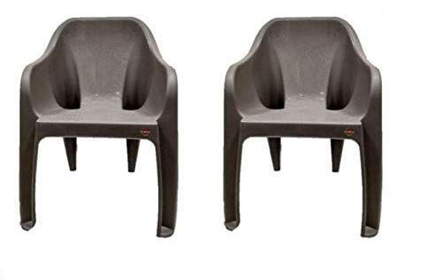 Image of cello dynamo plastic standard chair (brown) (set of 2) dev