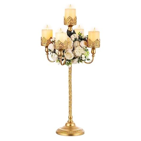 Nuptio 5 Arms Gold Candelabra 78cm Cover