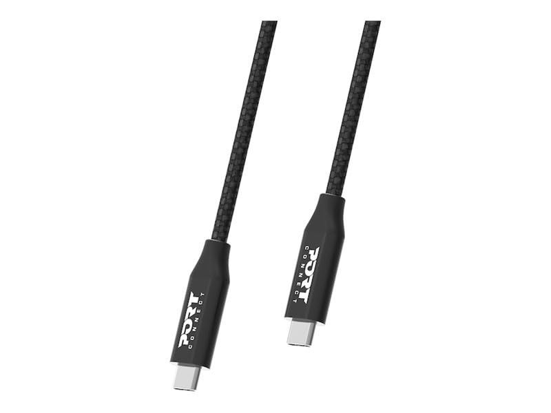 PORT Designs Port?Câble USB?USB-C (M) vers USB-C (M)?USB 3.2 Gen 2?2m?Alimentation USB (100W) (900057)