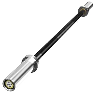 POWER GUIDANCE Chrome Olympic Barbell Bar, 2 Inch Weight Bar for lifting, Hip Thrusts,Universal Strength Training Bars 4ft/5ft/6ft