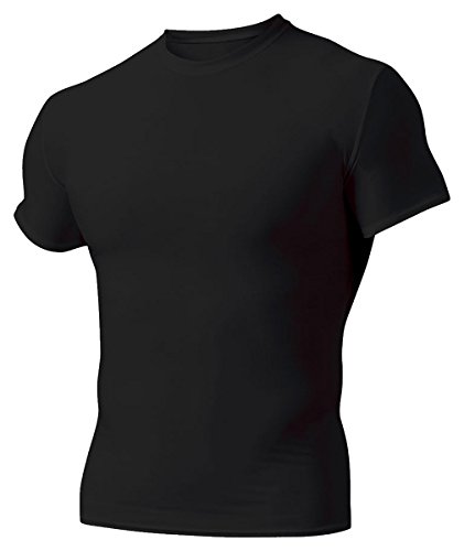 A4 N3130 - Shorts Sleeve Compression Crew Shirt Black