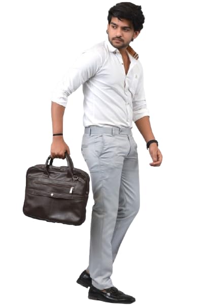 Aent Men's Classic Fit Dress Pants, Formal Business Trousers with Belt Loops-image-9