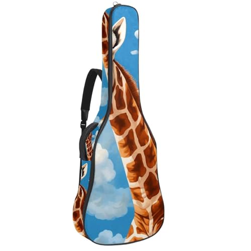 Housse de guitare 101,6 cm étanche motif girafe pour cours et répétitions