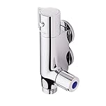 MORADO Thermostatic Vertical Shower Mixer, Caravan Shower Mixer,Thermostatic Caravan Shower Tap,Mini Vertical Shower Bar for Caravan,Camper Van,Yacht,Bidet,Chrome