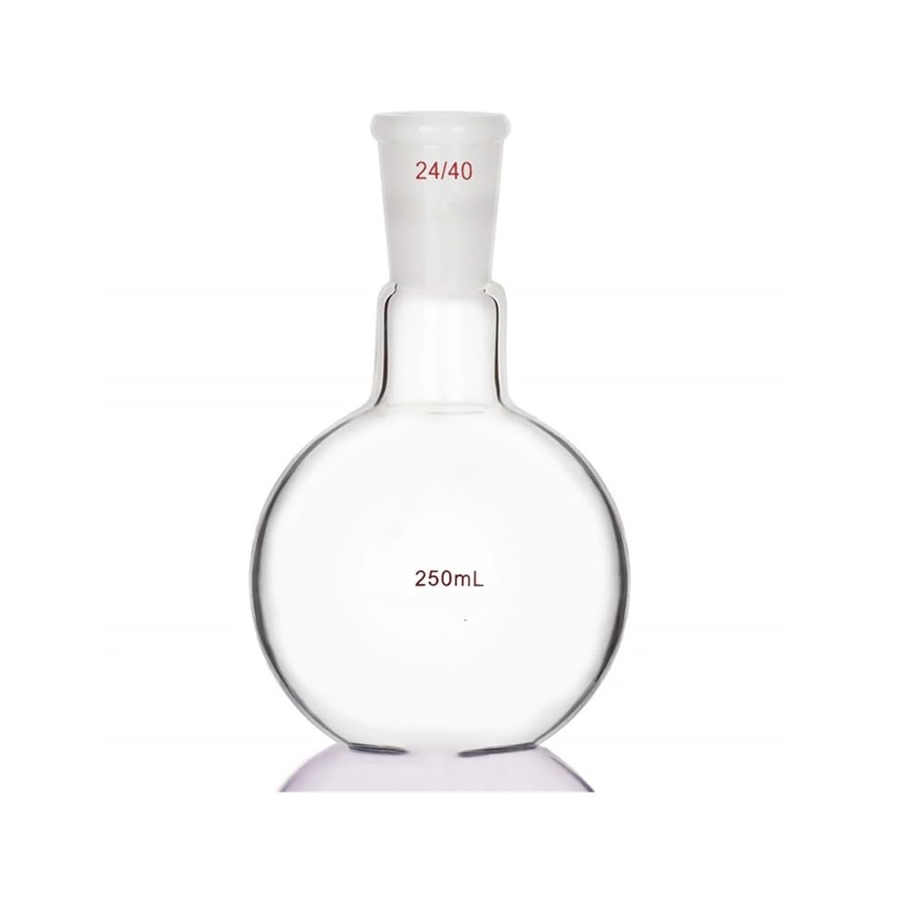 Kolba szklana z płaskim dnem 1 usta 24/40 250 ml, szkło laboratoryjne Sprzęt laboratoryjny