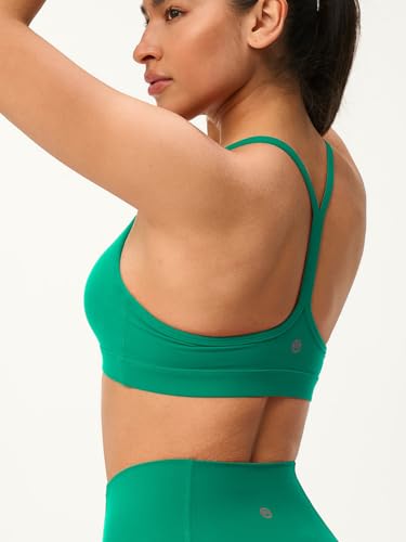 Image of Womens Y Back Padded Sports Bra Strappy U Neck Butter Soft Low Impact Workout Bras Yoga Pilates Walking