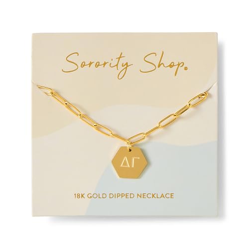 Sorority Shop Delta Gamma Paperclip Necklace — DG 18K Gold Plated Sorority Gifts Necklace, Long-Lasting Delta Gamma Gifts for Women2