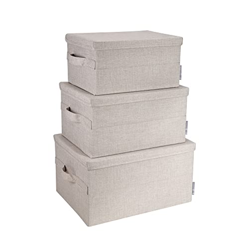 Boîte rangement pliable beige pour gain de place - 4