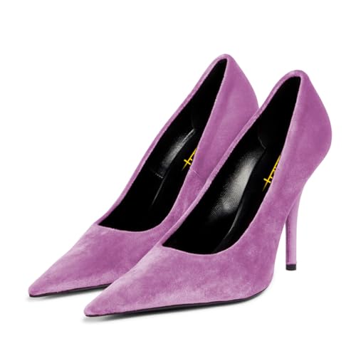 Milooey shoes Women Sexy Pointed Toe Stiletto High Heels Fashion Slip On Heeled Pumps Party Fall Dress Shoes Size 4-16 Us2