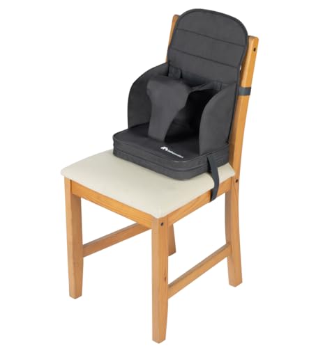 Bebeconfort Travel Booster Trona de viaje portátil, Asiento elevador blando y acolchado, para bebés de 18 meses a 3 años (15 kg), color Graphite
