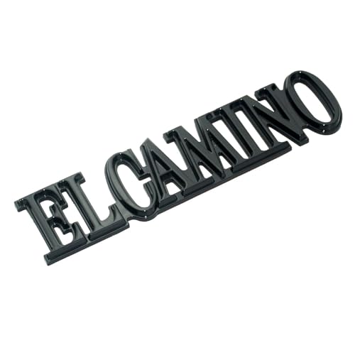 Image of 2Pcs Replacement for 1978-1987 El Camino Quarter Panel Emblem 3D Badge Nameplate Letter Replacement for El Camino (Black)