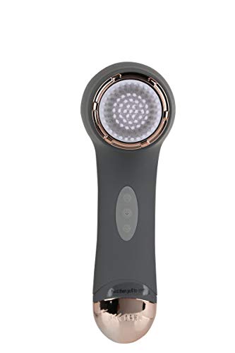 Elle EL-7000 Facial Cleansing Power Brush, Clear & Reduce Size of Pores, Removes Dead Skin Leaving it Soft & Refreshed, Sage Grey