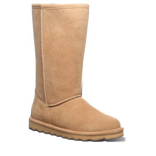 BEARPAW Women's Elle Tall Wide Multiple Colors | Women's Boot Classic Suede | Women's Slip On Boot | Comfortable Winter Boot