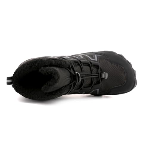 Mens Womens Barefoot Winter Boots with Wide Toe Box Minimalist Five Finger Hiking Boots Fur Lined Water Resistant Ankle Booties Zero Drop Sole Walking Shoes Winter Fashion Sneakers3