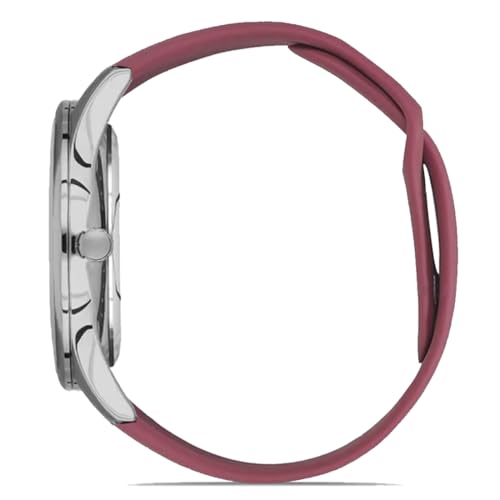 Image of DOUBLERUN Analog Watch, Silicone Strap, Roman Numerals, 24-Hour Display