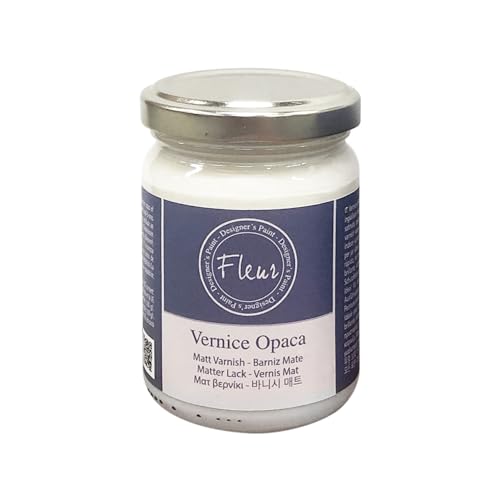 FLEUR DESIGNER'S PAINT | Vernice Protettiva, 130 ml, Trasparente Opaca, Base Acqua, Monocomponente. Alta Resistenza, Non Ingiallisce ed Essiccazione Rapida, Made in Italy.