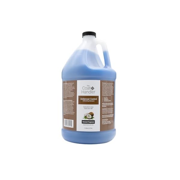 The Coat Handler Undercoat Control Deshedding Hundeshampoo, 1 Gallone - Bekämpft Schuppen, Omega 3 & 6 Reich, Vitamin E, Alle Natürlichen Inhaltsstoffe