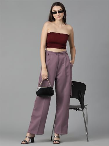 Image of KOTTY Women's High Rise Cotton Blend Relaxed Fit CargoTrousers