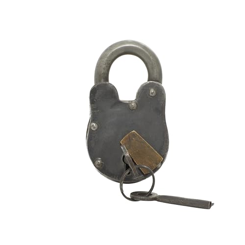 Deco 79 01104 Metal Brass Lock and Keys Wall Hanging, 3.5
