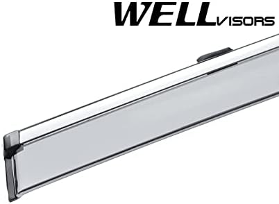 WellVisors Window Visors Wind Deflectors Compatible with Volkswagen VW Atlas 2018-2026 with Chrome Trim Rain Guards 3-847VW015