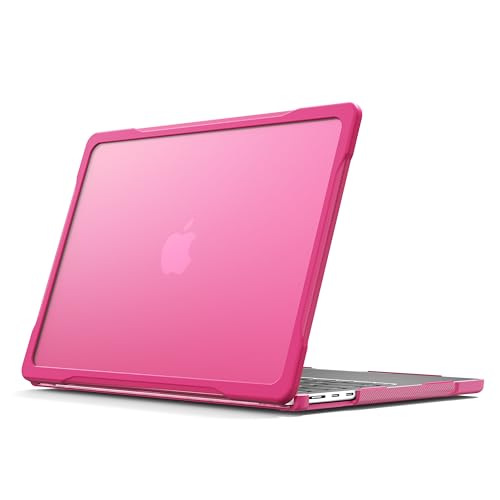 Coque MacBook Air 15 2024 rose antichoc pour travailler au bureau et café
