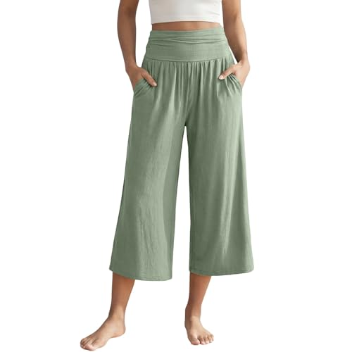 Pantalon de loisirs d'été aéré stretch pour femme avec poches pratiques