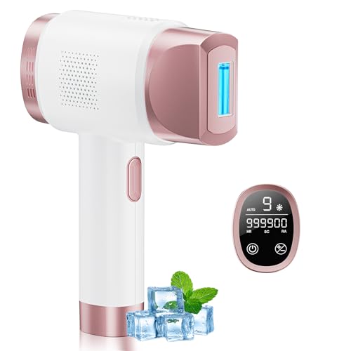 Depiladora Laser IPL 3 en 1 Depiladora Luz Pulsada con Función de Refrigeración, Depiladora Laser con 600NM-1200NM Luz Roja, Max 20.5J, Pantalla táctil LCD para Bikini, Axilas, Cara, Cuerpo