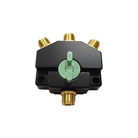 Anteenna TW-103 3 Position Coaxial Switch for 144/440MHz HAM CB or HF/VHF/UHF Radio UHF Female (SO-239) Connector Plated Golden Cover