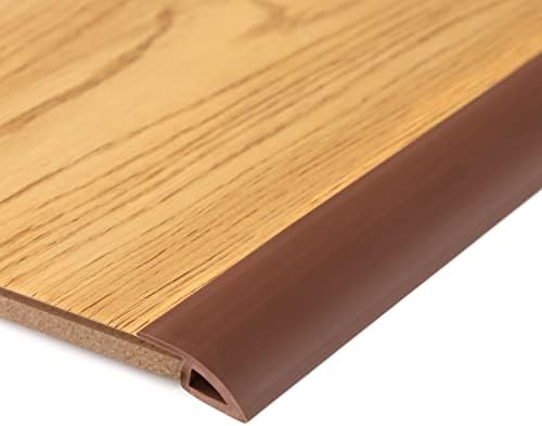 BNELL Carpet & Floor Edging Trim Strip,Self Adhesive-PVC Floor Transition Strip,Thresholds for Doorways with a Height Less Than 10 MM (6.56FT_Brown)