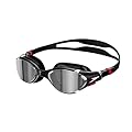 Speedo Unisex Biofuse 2.0 Swimming Goggles | Patented Easy Adjustment | Anti-Fog | Anti-Leak | Enhanced Fit | Improved Comfort, Black/Chrome, One Size