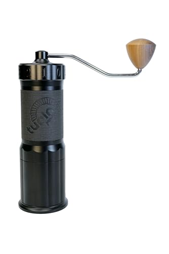 Turin H40 V2 Manual Coffee Grinder 40mm Stainless Steel Burr Adjustable for Espresso Pour Over French Press Aluminum Body with Walnut Handle Magnetic Dosing Cup 30g Capacity