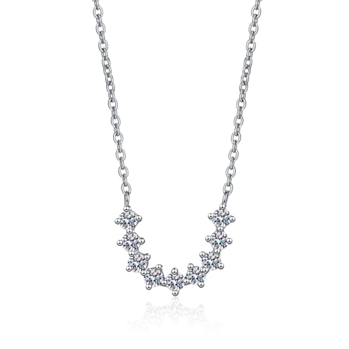 14K Gold 1.26ct U-Shape Diamond Pendant Necklace for Women, VVS1 D-Color, Stunning Gift for Women