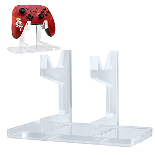 JDS Clear Acrylic Common Controller Stand for PS4, PS5, Xbox, Change Consoles – Gaming Controller Holder for Storage, Group & Show- 2 Pack