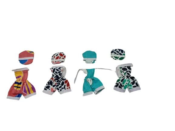 Bal Gopal ji Combo of 4 Cotton Summer Night Suit / nikkar Suit with Cap