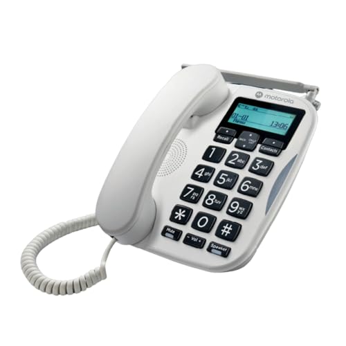 Motorola Voice – FW500 Desktop-Telefon mit SIM und Festnetz – 4G LTE-Notfall-Backup, bis zu 8 Stunden Akkulaufzeit, Notfalltelefon bei Stromausfall, große Tasten