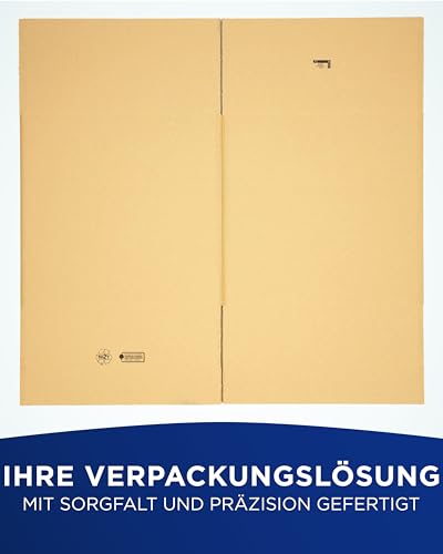 KK Verpackungen Versandkartons 500 x 500 x 500 mm Braun 2-wellig (Innenmaß 486 x 483 x 474 mm) | 1 Stück, Faltkartons Kartons für Versand als DHL Paket Hermes Paketklasse L DPD GLS Paketklasse XL