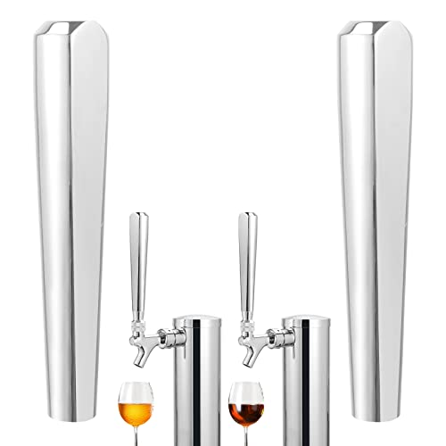 La Mejor Selección de Tiradores de cerveza al mejor precio. 48 WELLBOM Beer Tap Handle, 2 PCS Homebrewing Commercial 304 Solid Stainless Steel Tap Handles Beer Faucet Handles for American Standard 3/8' Threaded Keg Kegerator Beer Tower Draft...