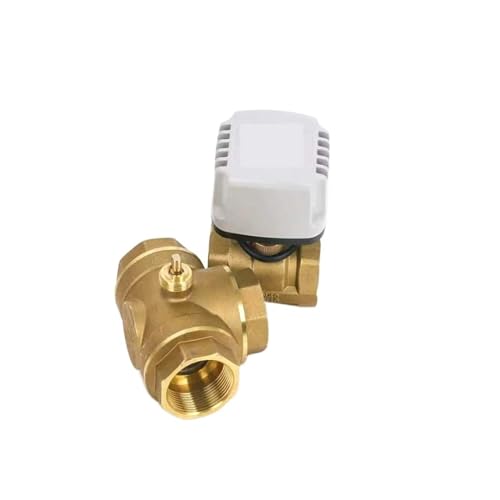 Válvula de bola motorizada de 3 vías eléctrica tipo T para control de agua de 12VDC 6
