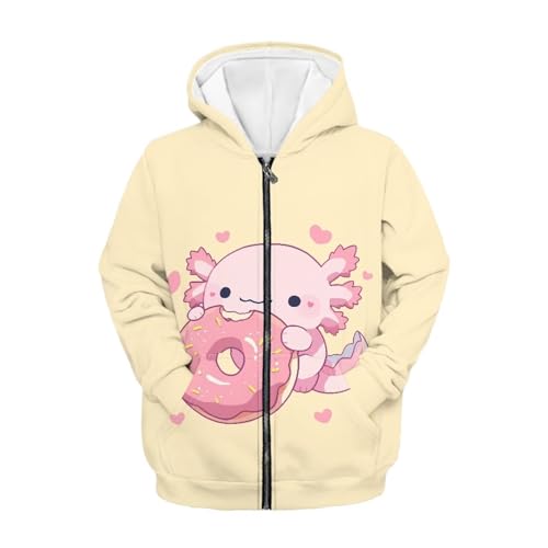 Girl Long Sleeve Hoodie with Pockets Zip Up Sweatshirts Tops Casual Soft Jacket for Kids 6-16 Years