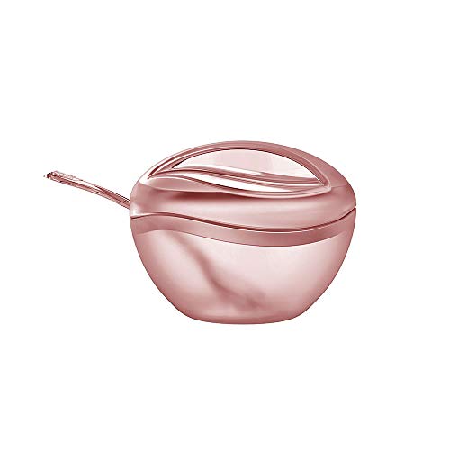 Uz Utilidades, Uz140Ros, Açucareiro Com Colher 300 Ml Porta Açúcar Plástico De Mesa Translúcido, Cor Rosa, Poliestireno, UZ