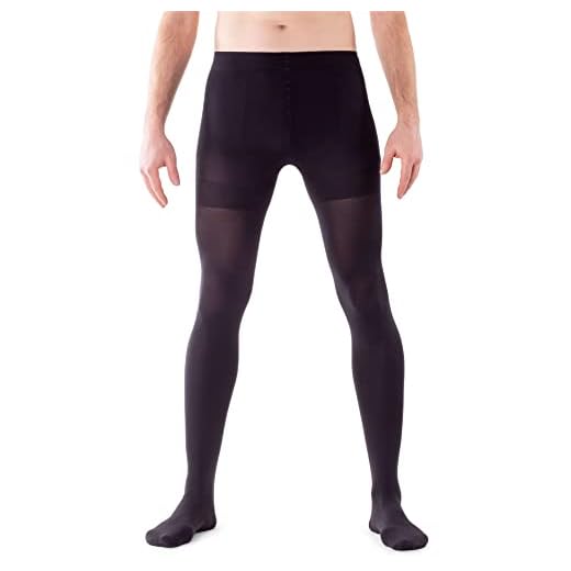 NOQ Collants unis pour homme - Soufflet avant confortable - Sous-vêtements de course - Pour entraînement en plein air - Isolation thermique 60 deniers - Pour homme actif